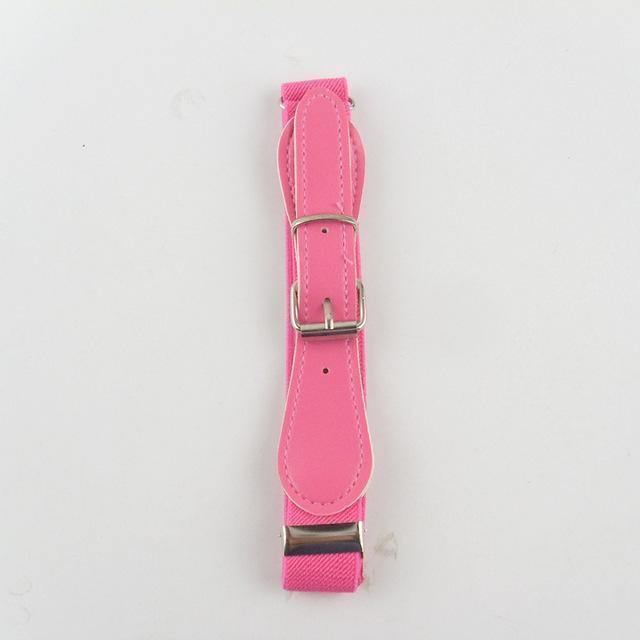 Free Shipping Candy Color 1 Inch Wide Kids/Children Elastic Waist Belt For Boys/Girls-Rose Red-JadeMoghul Inc.
