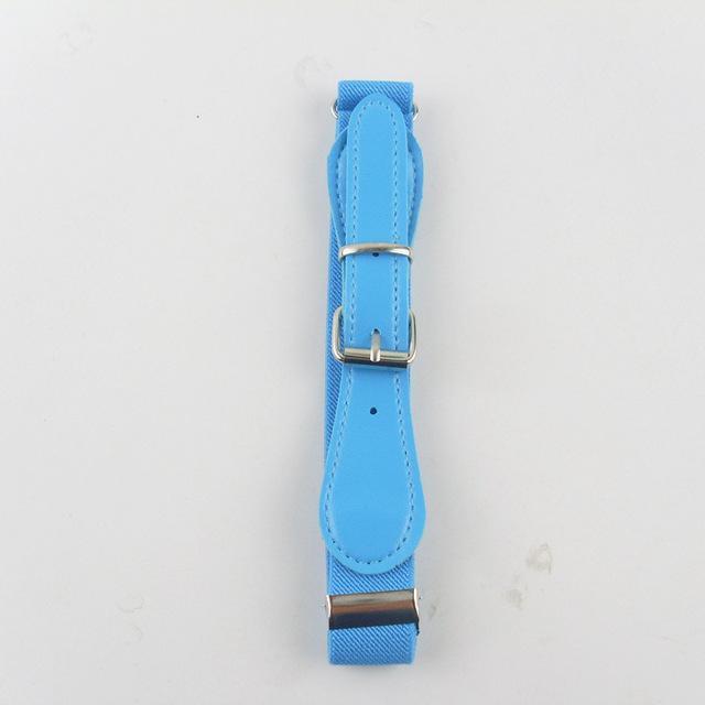 Free Shipping Candy Color 1 Inch Wide Kids/Children Elastic Waist Belt For Boys/Girls-Sky Blue-JadeMoghul Inc.