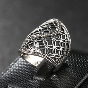 Free Shipping Fashion Hollow Big Ring For Women Color Silver Fine Jewelry Crystal Gift-7-Gray-JadeMoghul Inc.