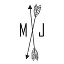 Free Spirit Personalised Arrow Monogram Rubber Stamp (Pack of 1)-Stationery-JadeMoghul Inc.