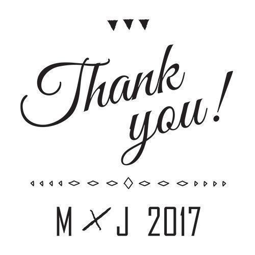 Free Spirit Personalised Thank You Rubber Stamp (Pack of 1)-Stationery-JadeMoghul Inc.