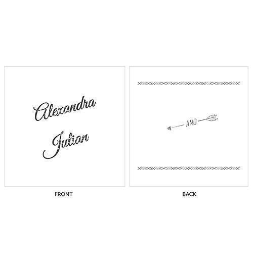 Free Spirit Personalized Clear Acrylic Block Cake Topper (Pack of 1)-Wedding Cake Toppers-JadeMoghul Inc.