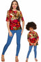 Free Spirit Sophia Elbow Sleeve Party Top - Mommy & Me-Free Spirit-18M/2-Red/Beige/Green-JadeMoghul Inc.