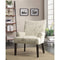 French Script Accent Chair, Off White-Armchairs and Accent Chairs-Off White-Linen-JadeMoghul Inc.