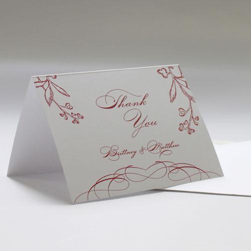 French Whimsy Thank You Card Vintage Pink (Pack of 1)-Weddingstar-Black-JadeMoghul Inc.