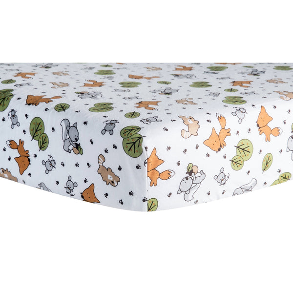 Friendly Forest Deluxe Flannel Fitted Crib Sheet-WHIM-U-JadeMoghul Inc.