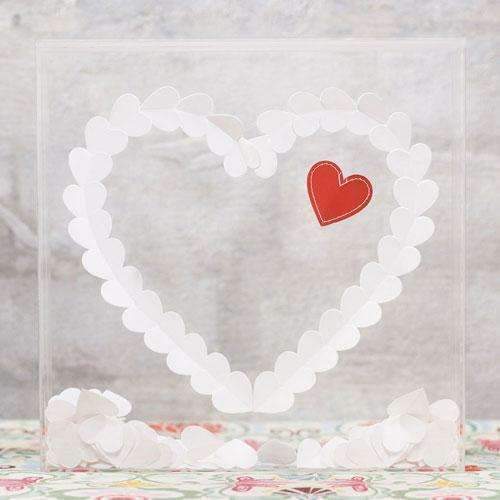 "From The Heart" Transparent Acrylic Shadow Box (Pack of 1)-Wedding Reception Accessories-JadeMoghul Inc.