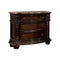 Fromberg Traditional Style Night Stand, Brown Cherry-Nightstands and Bedside Tables-Brown Cherry-Metal-JadeMoghul Inc.