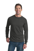Fruit of the Loom HD Cotton 100% Cotton Long Sleeve T-Shirt. 4930-T-shirts-Charcoal Grey-3XL-JadeMoghul Inc.