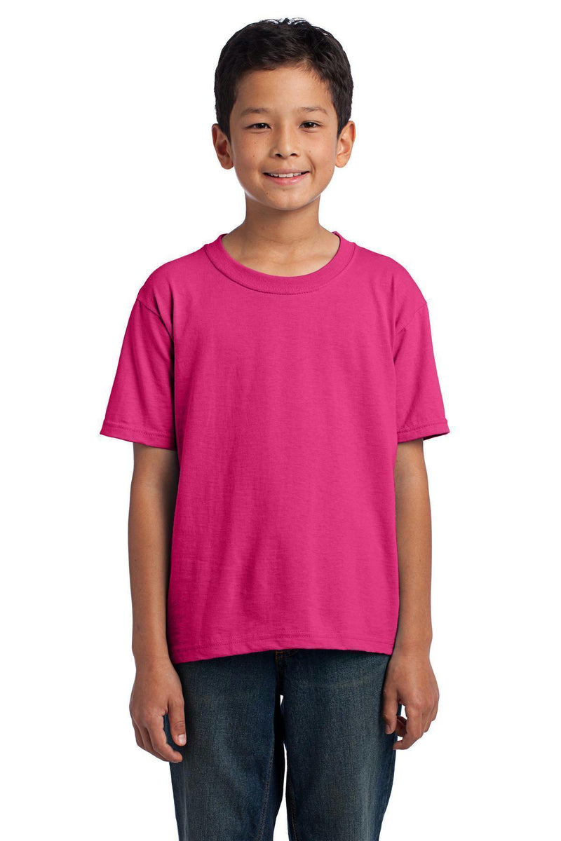 Fruit of the Loom Youth HD Cotton 100% Cotton T-Shirt. 3930B-Youth-Cyber Pink-XL-JadeMoghul Inc.