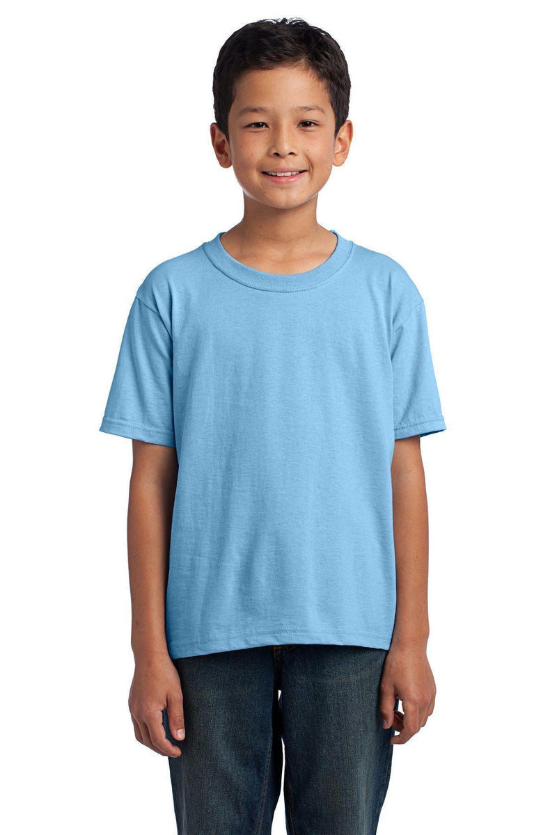 Fruit of the Loom Youth HD Cotton 100% Cotton T-Shirt. 3930B-Youth-Light Blue-XL-JadeMoghul Inc.