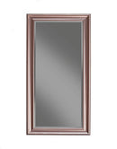 Full Length Leaner Mirror With a Rectangular Polystyrene Frame, Rose Gold-Mirrors-Gold-Polystyrene Glass-JadeMoghul Inc.