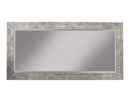 Full Length Leaner Mirror With Metal Hammered Frame, Gray-Mirrors-Gray-Metal-JadeMoghul Inc.