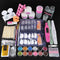 Full Nail Manicure Set Pro Acrylic Kit With Drill Machine Acrylic Liquid Nail Glue Glitter Powder Nail Tips Nail Art Tool Kit AExp