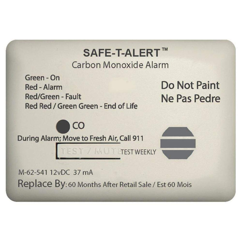 Fume Detectors Safe-T-Alert 62 Series Carbon Monoxide Alarm w/Relay - 12V - 62-541-Marine-RLY-NC - Surface Mount - White [62-541-MARINE-RLY-NC] Safe-T-Alert