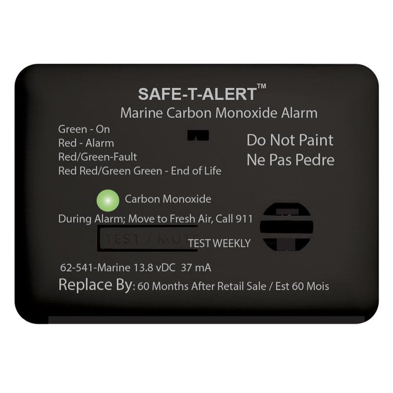 Fume Detectors Safe-T-Alert 62 Series Carbon Monoxide Alarm w/Relay - 12V - 62-541-R-Marine - Surface Mount - Black [62-541-R-MARINE-BL] Safe-T-Alert