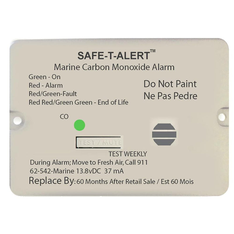 Fume Detectors Safe-T-Alert 62 Series Carbon Monoxide Alarm w/Relay - 12V - 62-542-Marine-RLY-NC - Flush Mount - White [62-542-MARINE-RLY-NC] Safe-T-Alert