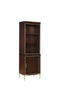 Furniture Affordable Furniture - 16" X 112" X 74" Cherry Metal Wood Entertainment Center (Set of 2) HomeRoots