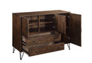 Furniture Affordable Furniture - 18" X 48" X 36" Walnut Black Metal Wood Server HomeRoots