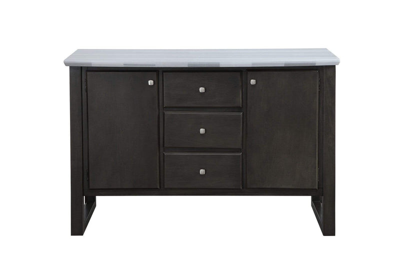 Furniture Affordable Furniture - 18" X 54" X 36" Marble Gray Oak Wood Marble Server HomeRoots