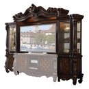 Furniture Affordable Furniture - 21" X 118" X 95" Cherry Oak Wood Poly Resin Glass Entertainment Center HomeRoots