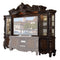 Furniture Affordable Furniture - 21" X 118" X 95" Cherry Oak Wood Poly Resin Glass Entertainment Center HomeRoots