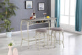 Furniture Affordable Furniture - 3 Piece Wooden Counter Height Set Gray Oak & Fabric HomeRoots