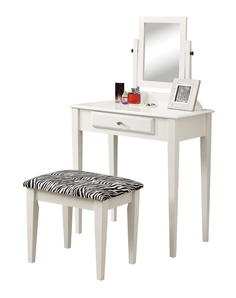 Furniture Affordable Furniture - 30.5" x 46.75" x 68" White, Black, Particle Board, Foam - Vanity Set 2pcs HomeRoots