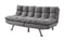 Furniture Affordable Furniture - 38" x 70" x 33" Grey, Foam, Metal, Solid Wood, Micro-Suede - Split Back Futon HomeRoots