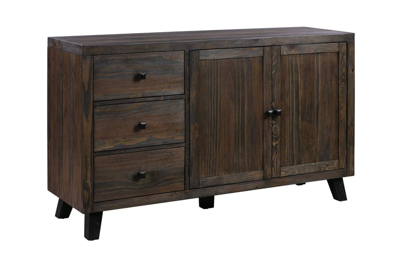 Furniture Buffet Furniture - 18" X 60" X 35" Brown Pine Wood And Mdf Buffet HomeRoots