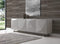 Furniture Buffet Furniture - 94" X 18" X 29" Grey Glass Buffet HomeRoots