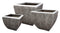 Furniture Cheap Furniture - 1" x 21" x 19" Square, Ribbed - Flower Pot HomeRoots