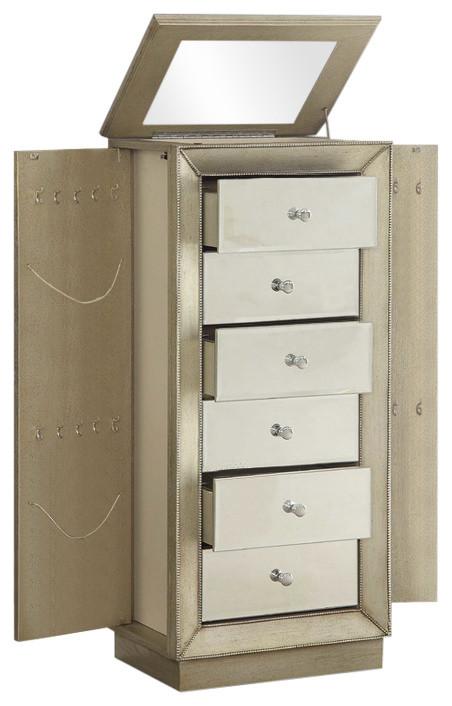 Furniture Cheap Furniture - 18" X 12" X 38" Antique Gold Jewelry Armoire HomeRoots