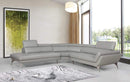 Furniture Cheap Furniture - 30" Grey Leather, Foam, and Steel Couch HomeRoots