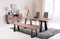 Furniture Cheap Furniture - 30" Walnut Veneer, Glass, and Metal HomeRoots