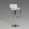 Furniture Cheap Furniture - 32" White Eco-Leather and Steel HomeRoots