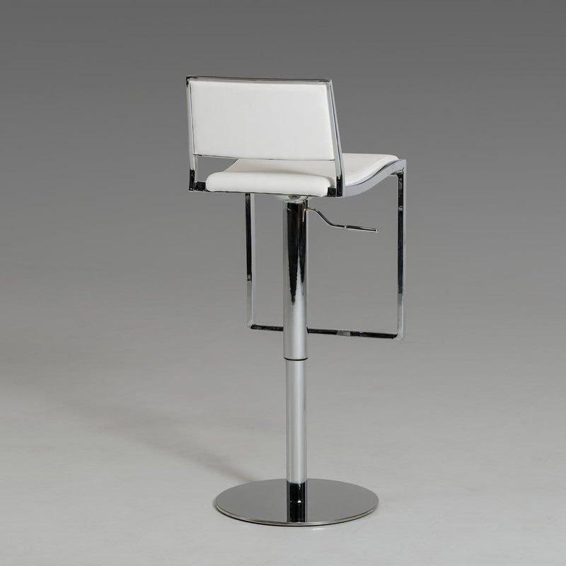 Furniture Cheap Furniture - 32" White Eco-Leather and Steel HomeRoots