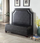 Furniture Cheap Furniture - 54" X 22" X 50" Espresso Pu Settee With Storage HomeRoots