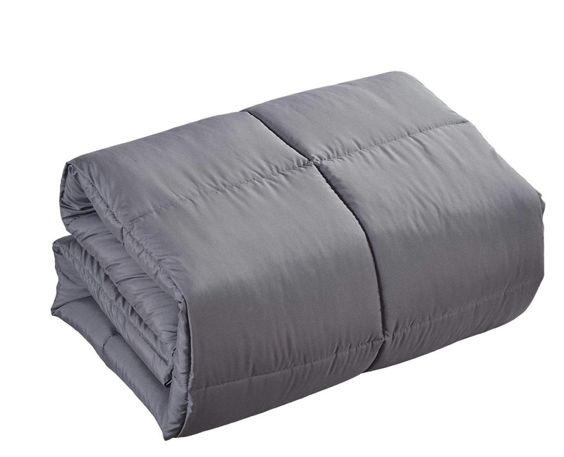 Furniture Cheap Furniture - Polyester Medium Warmth Down Alternative Comforter Duvet Insert California King/Eastern King (104" x 88", Grey) HomeRoots