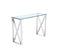 Furniture Decorative Mirrors - 32" X 48" X 16" Clear Glass and Stainless Steel Console Mirror HomeRoots