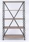 Furniture Discount Furniture - 40" X 18" X 72" Rustic Oak And Antique Black Long Side Pier HomeRoots