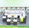 Furniture Furniture - 180'.96" X 33'.54" X 34'.71" Brown 8-Piece Outdoor Sectional Set with Cushions HomeRoots