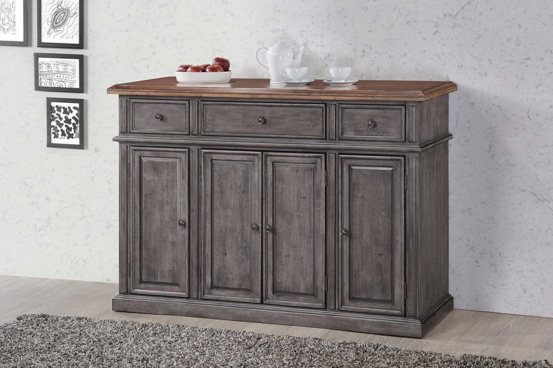 Furniture Furniture Sale - 18" X 36" X 36" Storm Grey Maple Hardwood Server HomeRoots