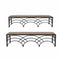 Furniture Furniture Sale - 22" X 7" X 5.25" Natural Black Mdf With Wood Veneer Metal Arch Shelves HomeRoots