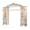 Furniture Furniture Sale - 25" X 117" X 101" Antique White Wood Glass Poly-Resin Entertainment Center HomeRoots