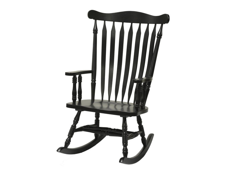 Furniture Furniture Sale - 28" X 24" X 42" Black Hardwood Corkwood Rocker HomeRoots