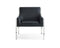 Furniture Furniture Sale - 30" X 31" X 33" Black Stainless Steel Leisure Armchair HomeRoots