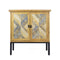 Furniture Furniture Sale - 31'.5" X 15" X 33'.8" Elm with Gray Iron, Wood, MDF 2-Drawer, 2-Door Parquet Sideboard HomeRoots