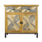 Furniture Furniture Sale - 35'.8" X 15" X 33'.8" Elm with Gray Iron, Wood, MDF 2-Drawer, 2-Door Parquet Sideboard HomeRoots