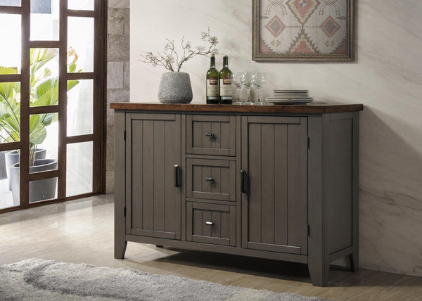 Furniture Furniture Sale - 54" X 18" X 40" Grey Cinnamon Hardwood Server HomeRoots